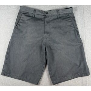 Subculture Men's Gray Casual Golf Chino Shorts Size 34 Flat Front Stretch